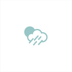 Rain Icon in trendy flat style isolated on grey background. Cloud rain symbol for your web site design, logo, app, UI