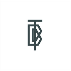 Minimal elegant monogram art logo. Outstanding professional trendy awesome artistic TB BT initial