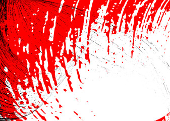 Strokes in different directions with red and black paint on a white background. Graffiti element. Design template for the design of banners, posters, booklets, covers, magazines. EPS 10