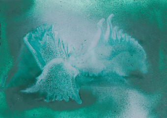 abstract green and grey hand-painting background