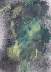 abstract yellow green and black hand-painting background