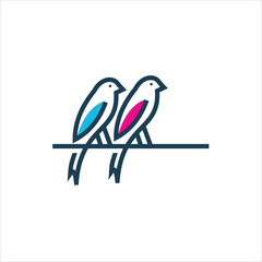 Bird Line Logo Design Vector Template  Vector modern 