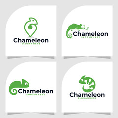 set of chameleon logo vector design template © Farid