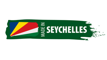 Seychelles flag, vector illustration on a white background