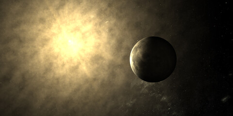 Moon and solar atmosphere from space