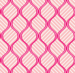 Abstract Vertical Wavy Lines Diagonal Stripes Art Deco Style Geometric Retro Minimal Seamless Pattern Trendy Fashion Colors Perfect for Allover Fabric Print or Wrapping Paper