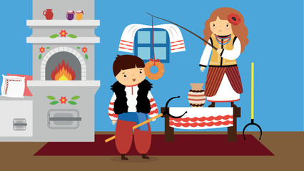 St. Andrew's party in Ukrainian national clothes