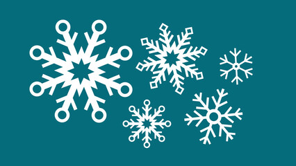 Snowflakes of different types - illustration