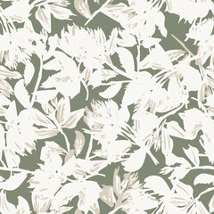 Oriental Floral Seamless Pattern Design Background
