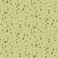 Abstract background with spots of swamp shades. A mix of dots and spots. Background for packaging, printed products on paper and textiles. Khakka color pattern and shades.