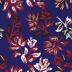 Oriental Floral Seamless Pattern Design Background