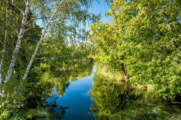 Fototapeta na wymiar Brda river in Rytel, Pomeranian Voivodeship, Poland