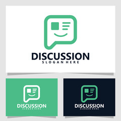 discussion logo vector design template