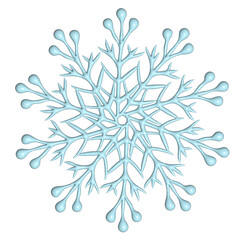 3D snowflake icon. New year and Christmas design elements