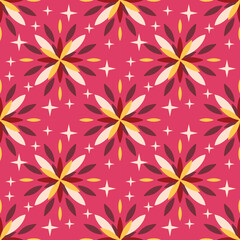 New Year's vector pattern, Happy New Year and Merry Christmas. Great for fabric, prints, postcards and banners