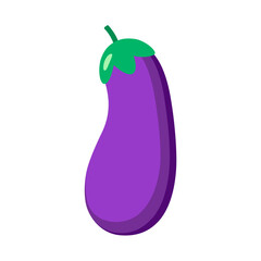 Fresh  eggplant  isolated on white background.
