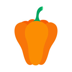 Fresh pepper  isolated on white background.