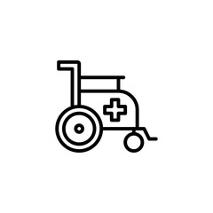 Wheelchair icon. outline icon