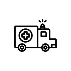 Ambulance icon. outline icon