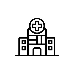 Hospital building icon. outline icon