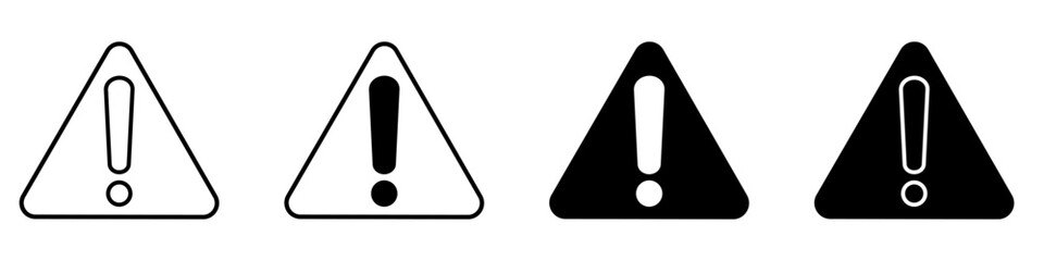 Simple Set of Warnings Related Vector Icons. Contains such signs as Alert, Exclamation illustration sign collection. 
Warning symbol and more.