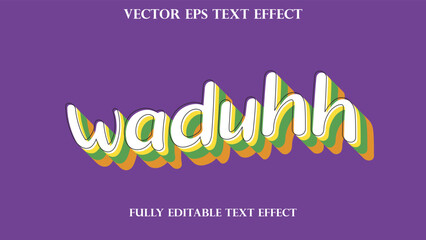 Editable text effect waduhh