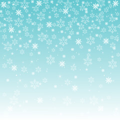 Naklejka na ściany i meble christmas background with snowflakesVector snowfall, snowflakes of various shapes. Lots of white cool layered elements on a transparent background. White falling fly in the air.