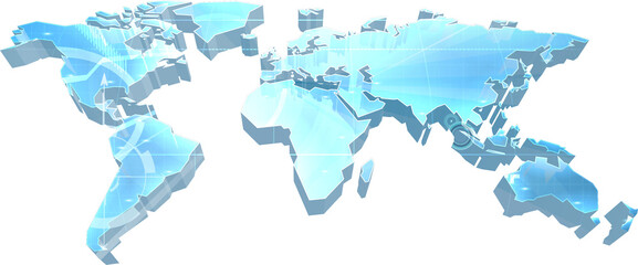 World Map Background Globe Global Trade Concept