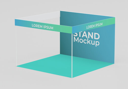 Aerial View Exhibition Stand Mockup