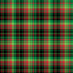 Seamless pattern in exciting black, red and green colors for plaid, fabric, textile, clothes, tablecloth and other things. Vector image.