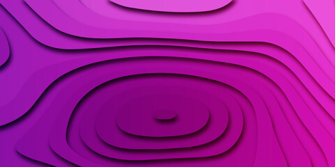 Abstract colorful papercut shapes background and topography map concept. Paper cut style design. Vector illustration.