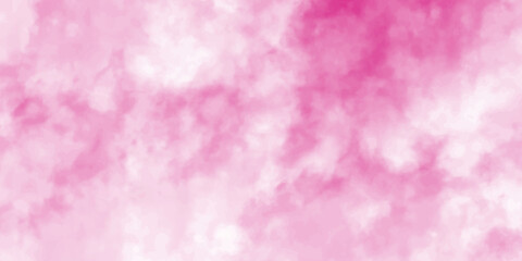 Abstract pink watercolor background with small watercolor stains, beautiful bright brush painted pink background for lovely design and graphics design.><	
