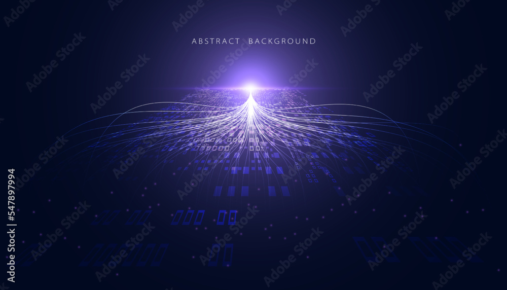 Poster abstract modern background ai artificial intelligence concept big data network digital link atomic p