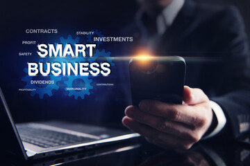 Smart business. Concept of business development