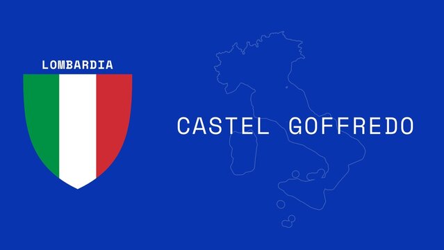 Castel Goffredo: Illustration mit dem Ortsnamen der italienischen Stadt Castel Goffredo in der Region Lombardia