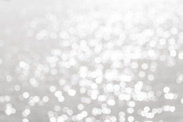 abstract white light blur bokeh for background. Christmas background