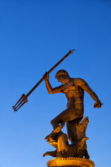 Neptune Statue And Fountain At Dusk In Gdansk, Poland © Artur Bogacki