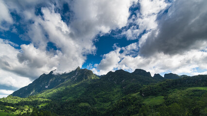 Fototapeta na wymiar landscape of mountain Doi Luang Chiang Dao Chiang Mai Thailand