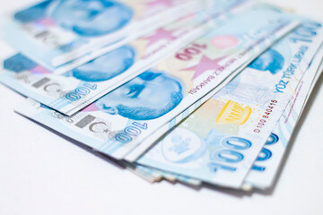 Turkish Lira, Turk Parasi, Turkish Money (Turkish Turk Parasini Sayan Adam Eli)