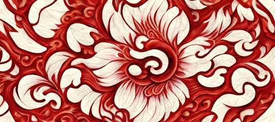chinese lunar new year. Fabric pattern. Golden and red accent. Luck.
