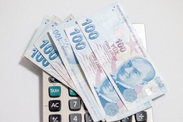 Turkish Lira, Turk Parasi, Turkish Money (Turkish Turk Parasini Sayan Adam Eli)