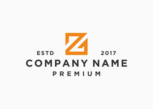 letter zg square logo design vector illustration template