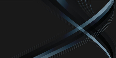 Abstract blue on black background texture. Dynamic curves ands blurs pattern