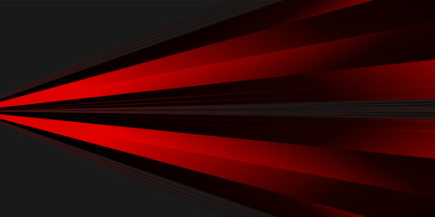 Abstract red wave curve on black design modern luxury background illustration.