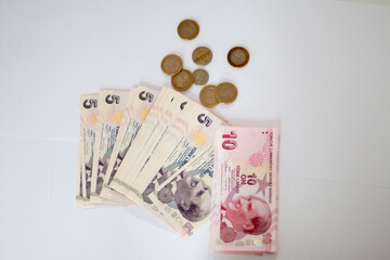 Turkish Lira, Turk Parasi, Turkish Money (Turkish Turk Parasini Sayan Adam Eli)