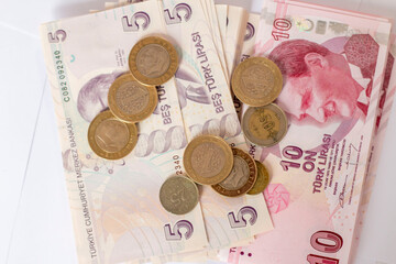 Turkish Lira, Turk Parasi, Turkish Money (Turkish Turk Parasini Sayan Adam Eli)