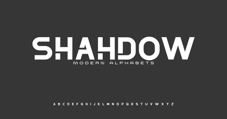 Modern Sports tech font typography. MINIMAL vector typeface for a company. Minimal gaming fonts for logo design.