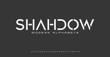 Modern Sports tech font typography. MINIMAL vector typeface for a company. Minimal gaming fonts for logo design.