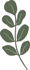 Green leaf branch illustration