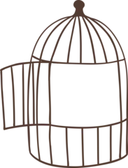 Fotobehang cage illustration empty © saltoli